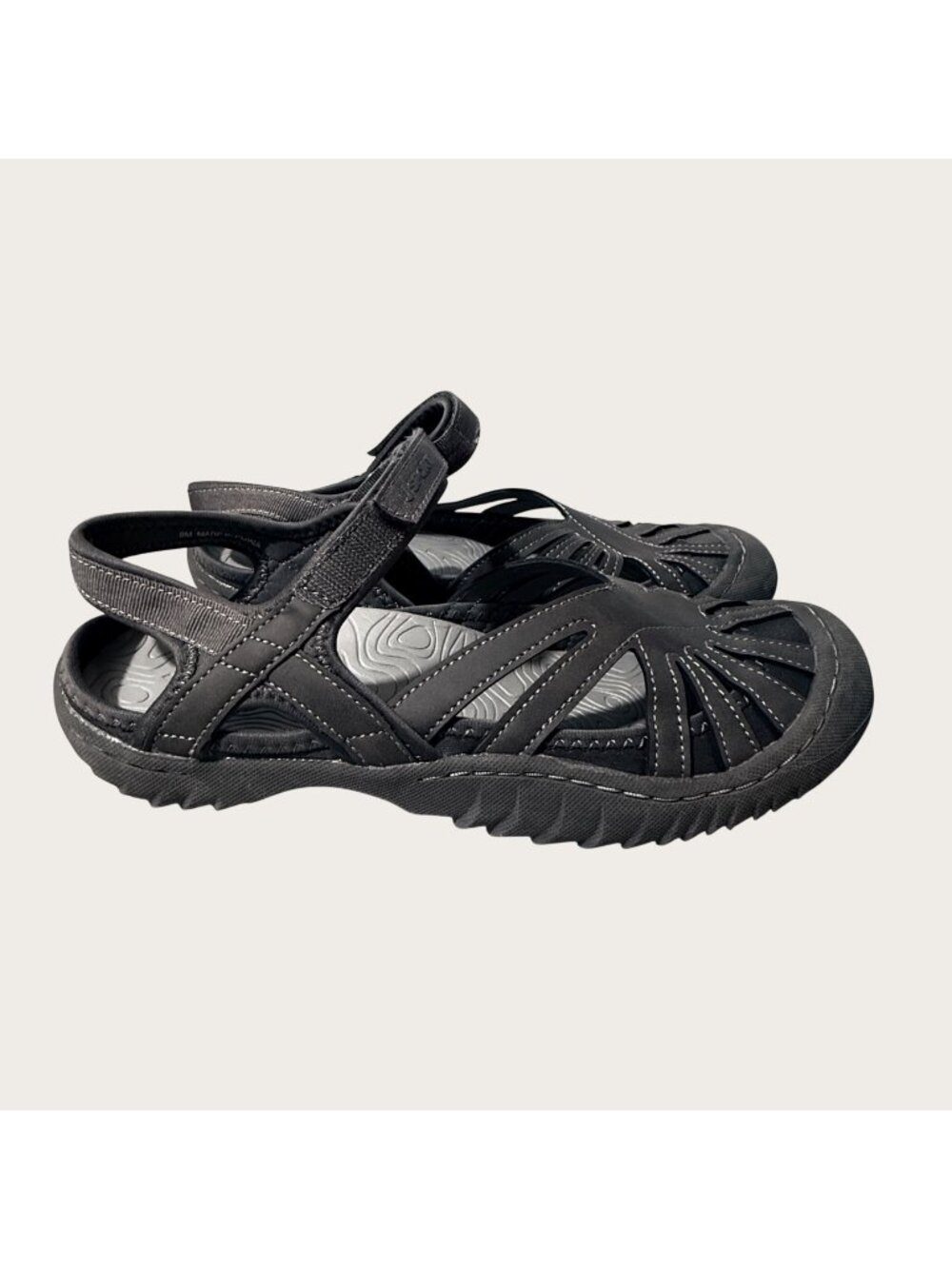Jambu J Sport Poppy Womens Closed-Toe Sandals Gray Shoe Size 9M